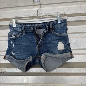 Arizona Jean Company Women's Blue Distressed Jean Shorts